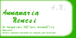 annamaria menesi business card